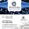 Rhythm Squadron Mobile Disc Jockeys Business Card; Front & Back